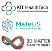 Logos KIT Materials Center and KIT Health Tech Center